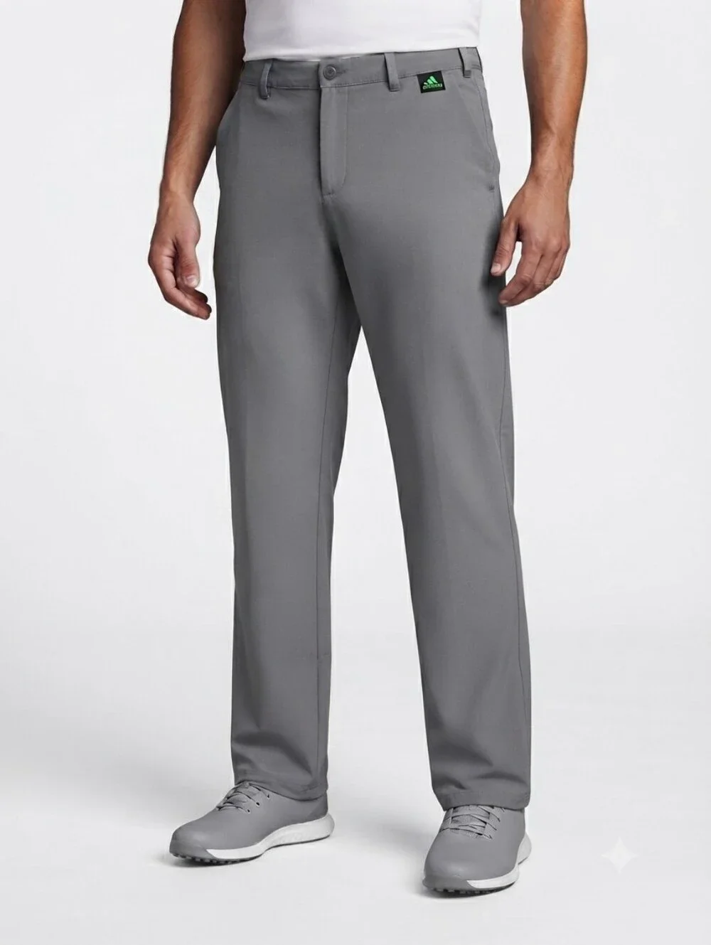 Adidas Pants Mens Athletic Performance Stretch Lightweight 38x34 Gray UV Protect